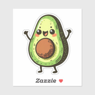 Adesivo Cute Chibi Avocado