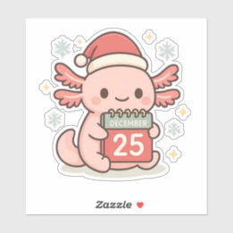 Adesivo Cute Christmas Axolotl Sticker | Kawaii Holiday