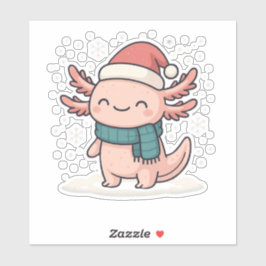 Adesivo Cute Christmas Axolotl Sticker | Kawaii Winter
