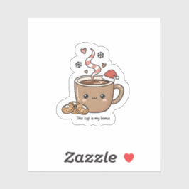 Adesivo Cute Christmas Hot Cocoa Sticker 
