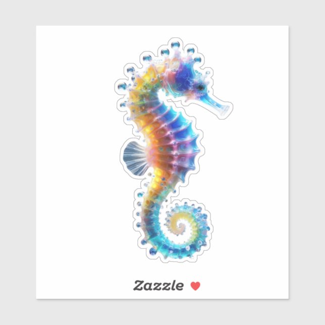 Adesivo Cute Colorful Seahorses (Folha)