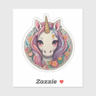 Adesivo Cute Colorful Unicorn Water Bottle Laptop