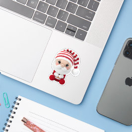 Adesivo Cute Crochet Santa Christmas Sticker