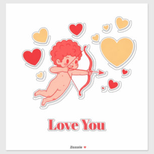 Adesivo Cute Cupid Com Arco E Flecha