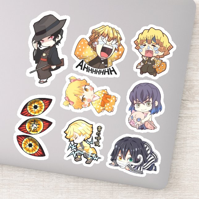 Adesivo Cute Demon Hunters Stickers – Chibi Slayer Style (Detalhe)