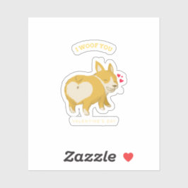 Adesivo Cute Dog Drawing Dog Love Quote Valentine Gift