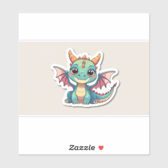 Adesivo Cute dragon Sticker (Folha)