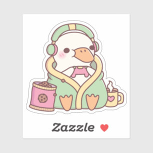 Adesivo Cute Duck Cozy Gamer 