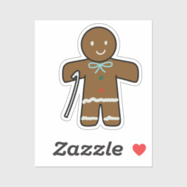 Adesivo Cute Gingerbread for Book and Gift Custom Cut