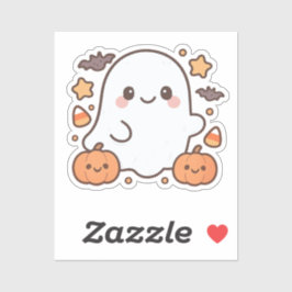 Adesivo Cute Halloween Ghost Clipart,Fun and Cute Spooky