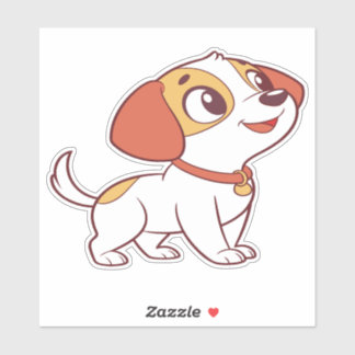 Adesivo Cute Happy Puppy Cartoon Sticker
