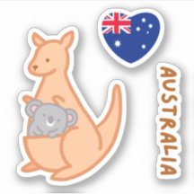Cute I Love Australiano Kangaroo Koala