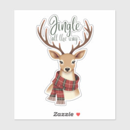 Adesivo Cute Jingle All The Way Reindeer Sticker