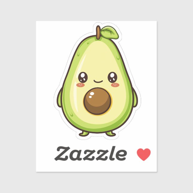 Adesivo Cute Kawaii Avocado (Folha)
