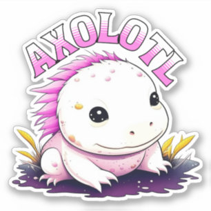 Adesivo Cute Kawaii Axolote 