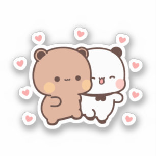Adesivo Cute Kawaii Chubby Mochi Panda urso