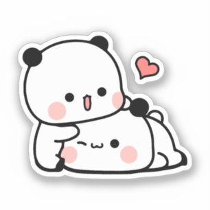 Adesivo Cute Kawaii Chubby Mochi Panda urso