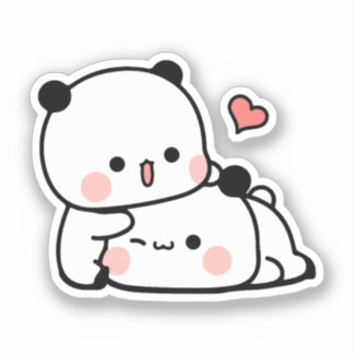 Adesivo Cute Kawaii Chubby Mochi Panda urso