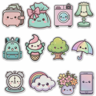 Adesivo Cute Kawaii Everyday Sticker Bundle – Adorable Lif