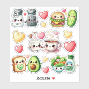 Adesivo Cute Kawaii Foodie