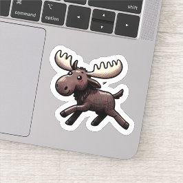 Adesivo Cute Kawaii Moose