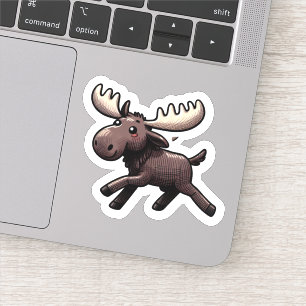 Adesivo Cute Kawaii Moose