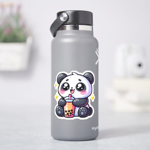 Adesivo Cute Kawaii Panda Bebe Boba Bubble Tea Kawaii