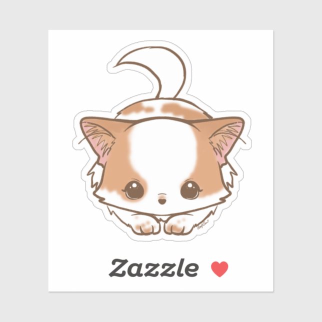 Adesivo Cute Kawaii Pomchi Mochi (Folha)