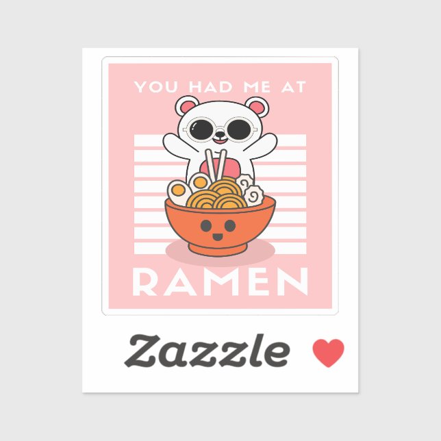 Adesivo Cute Kawaii Ramen (Folha)
