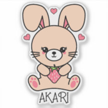 Cute Kawaii Strawberry Bunny Rabbit