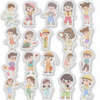Adesivo Cute Kids Activity Vinyl Stickers