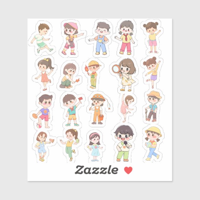 Adesivo Cute Kids Activity Vinyl Stickers (Folha)