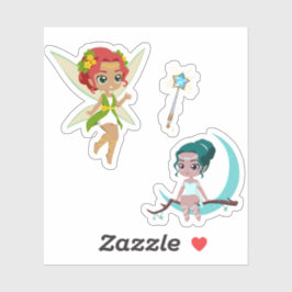 Adesivo Cute Magical Fairy Girl Fantasy Vinyl Sticker Set