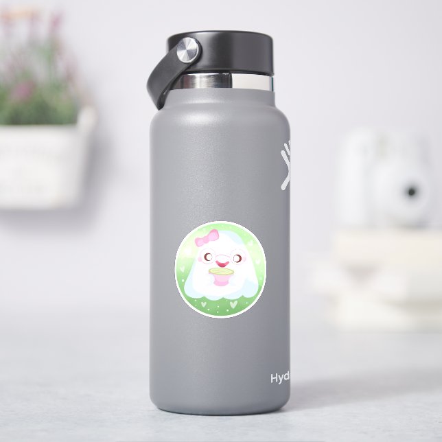 Adesivo Cute Matcha Latte Ghost (HidroFlask)