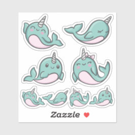 Adesivo Cute Narwhal Vinyl
