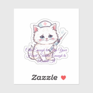 Adesivo Cute Nurse Cat Nursing Student Graduation