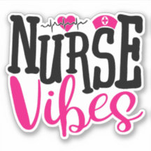 Cute Nurse Vibes Tipografia Rosa Quente Preto