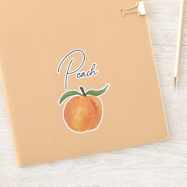 Adesivo Cute Painted Peach Fruit Illustration  (Notebook)