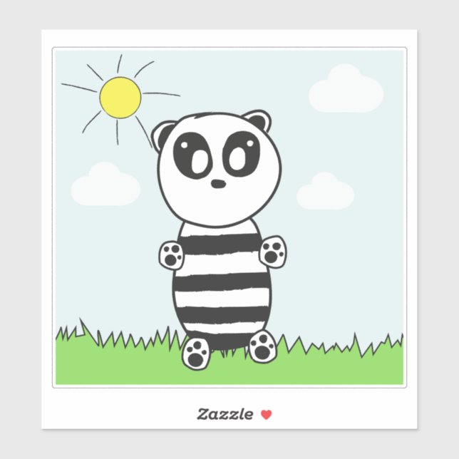 Adesivo Cute Panda (Folha)
