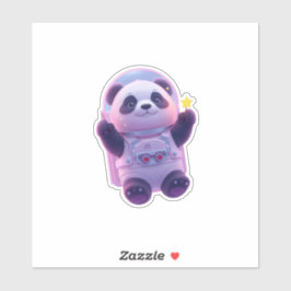 Adesivo Cute Panda Astronaut Sticker – Kawaii Scrapbooking