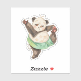 Adesivo Cute Panda Scrapbook Sticker | Ballet Cartoon