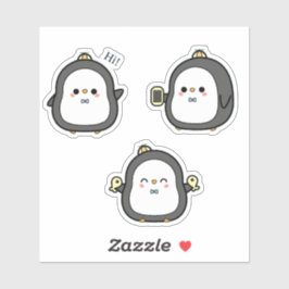 Adesivo Cute Penguin Kawaii Sticker Set