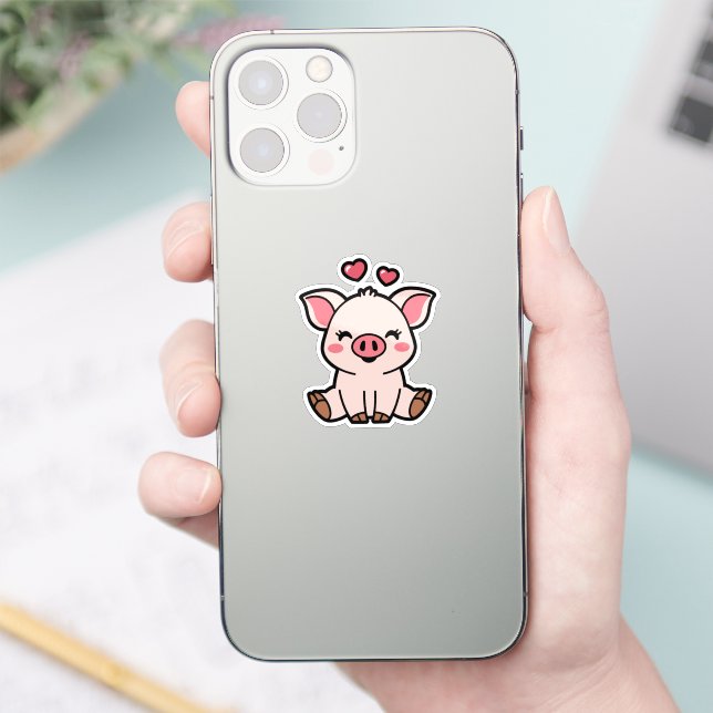 Adesivo Cute Piggy Bank (Telefone)