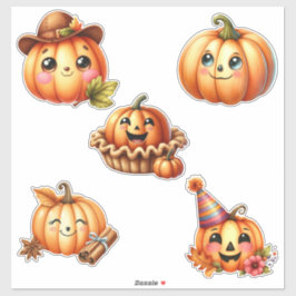 Adesivo Cute Pumpkin Face Sticker Sheet