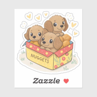 Adesivo Cute puppies nuggets