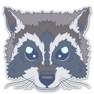 Adesivo Cute Raccoon
