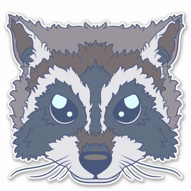 Adesivo Cute Raccoon (Frente)