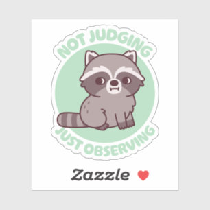 Adesivo Cute Raccoon Side Eye Não Jubilizando Apenas Obser