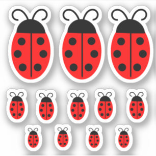Adesivo Cute Red Ladybug