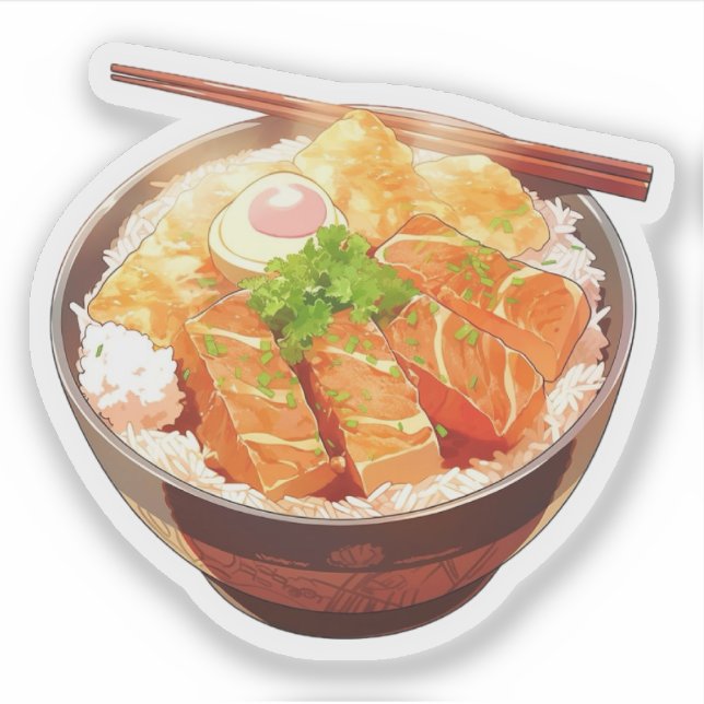 Adesivo Cute Rice Bowl Sticker (Frente)